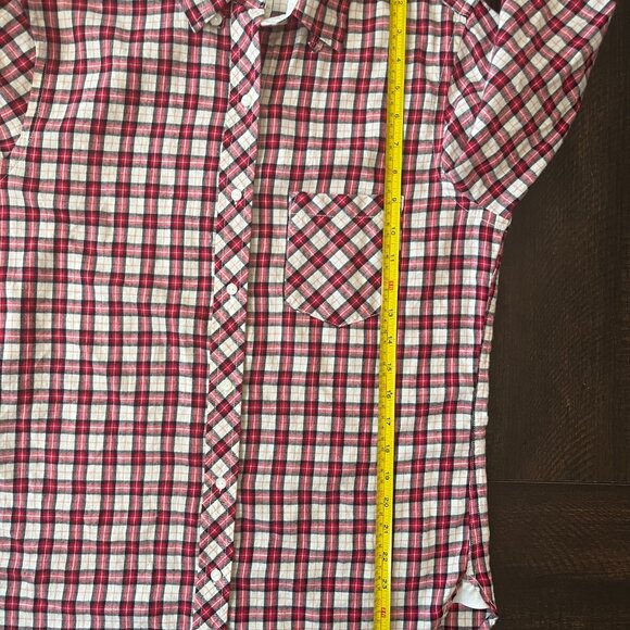 Victoria’s Secret Red Plaid Flannel Button Down Shirt Women’s Size Small - Picture 4 of 5